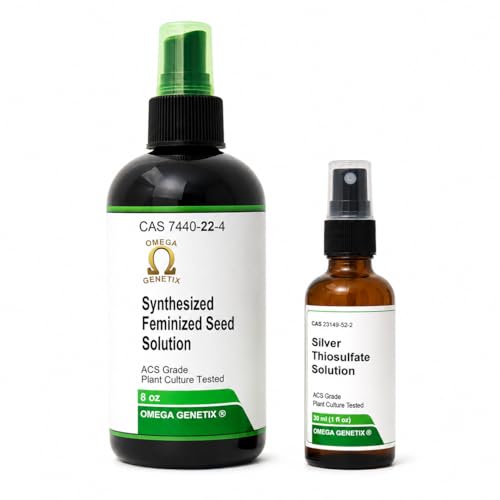 Omega Genetix Feminizied Seed Combination | 8 oz Synthesized Silver Plus 1 oz STS Spray