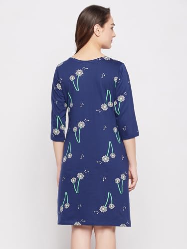 Image of Clovia Women's Cotton Pretty Florals Short Night Dress