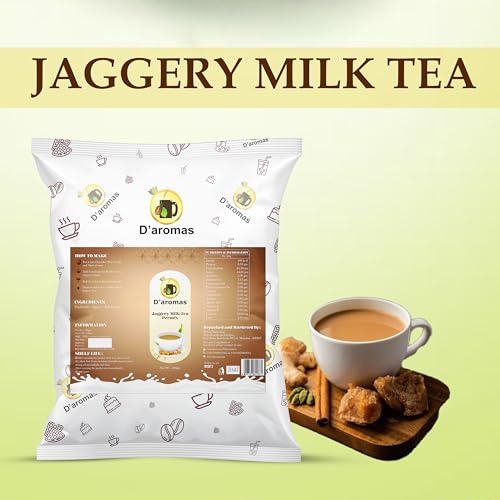 Image of D'aromas 500gm Jaggery Milk Premix Tea, Instant Premix, Just Add Water, Ready to Drink Tea For Vending Machine, Home, Canteen, Hotel Etc (Pack Of 1)
