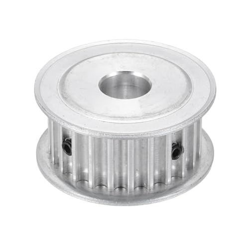 MECCANIXITY Timing Belt Pulley, 5M 22 Teeth 12mm 15/32" Bore Aluminum Alloy Synchronous Wheel Pulley Gears for 3D Printers CNC Machines Industry, Silver