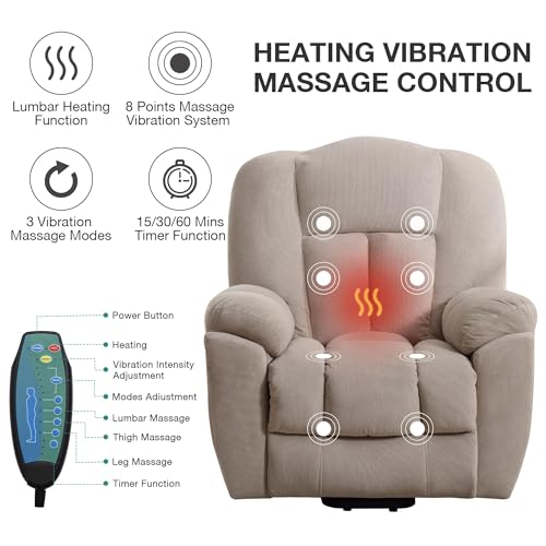 Sillón reclinable con masaje y calefacción miniatura 5