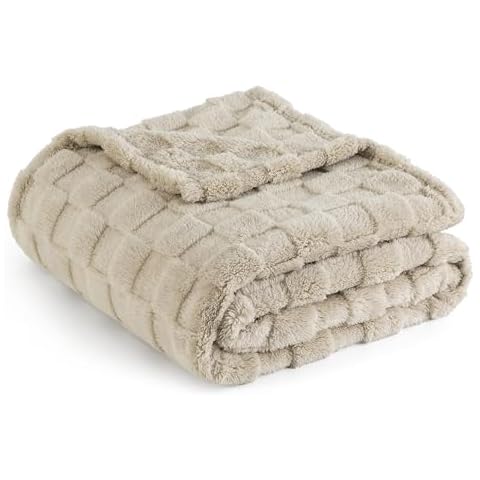 Bedsure Soft Cosy Checkered Throw Blanket Cover