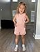 Arshiner Toddler Girls Short Sets Ruffle Sleeveless Rib Knitted Tops and Shorts with Pockets Summer Clothes Baby Girls Outfits