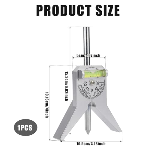 Rohrmarkierungs Zentrierwerkzeug, Rohrmarkierungswerkzeug Pipe Center Finder mit 10,16cm Y-Basis und Verstellbarem Blasenwinkelmesser zum Messen von Rohrdurchmessern Über 12,7mm und Mehr