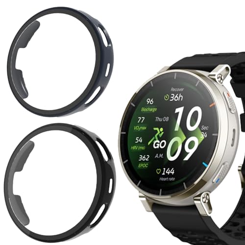 �y2����zAmazfit Active 3 Premium 45mm �p �P�[�X �ی�J�o�[ �t���J�o�[�ی� �h�� ��̌^ �V�f�U�C�� 3D���p�G�b�W SpinoArmor �����^ �����ߗ� �S�ʕی� �����ȒP �ϏՌ� ���ϋv �����h�~ �Ή�Amazfi