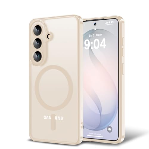 BPOASE Magnetic for Samsung Galaxy S26 Case,[Compatible with Magsafe][Full Camera Protection] Slim Fit Anti-Fingerprint Translucent Matte Shockproof Protection Phone Cover-Dusty Pink by BPOASE - Used condition - US$5.20