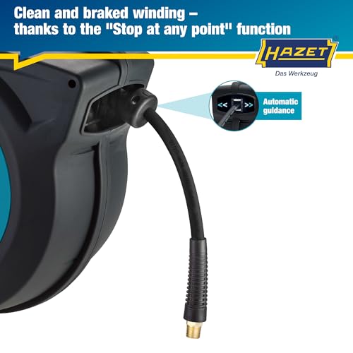 Avvolgitubo Hazet 9040N-10 | Lunghezza Del Tubo: 15 M, Diametro Interno Del Tubo: 10 Mm, Pressione Massima: 20 Bar Per Aria Compressa E Acqua | Avvolgitubo Per L'avvolgimento Pulito Dei Tubi". - 3