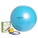 Pro Fitness 65cm Exercise Ball By KindTribal Elements: Anti-Burst/Slip Balance Gym Body Ball-For Yoga, Pilates, With Foot Pump-Flexible Therapeutic, Birthing-Use At Home-As Office Chair