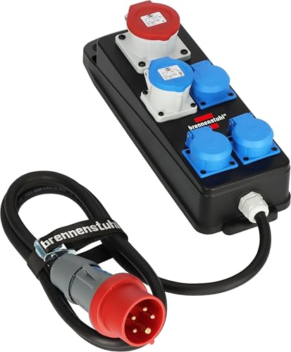 Brennenstuhl Distribuidor de energía portátil BSV cable de 2 m 3 x 230V/16A enchufes CEE 230V/16A