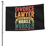 Garten Fahnen Robuste Haus Hof Flagge Scheidungsanwalt, Weil Der Beruf Des Verdammten Wundertäters Kein Offizieller Beruf Ist Mit Metall-Ösen Garten Flagge Für Außenbereich Parade Hof 90X150Cm