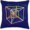 Tesseract: Lost in the Hypercube Throw Pillow