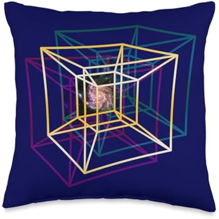 Tesseract: Lost in the Hypercube Throw Pillow