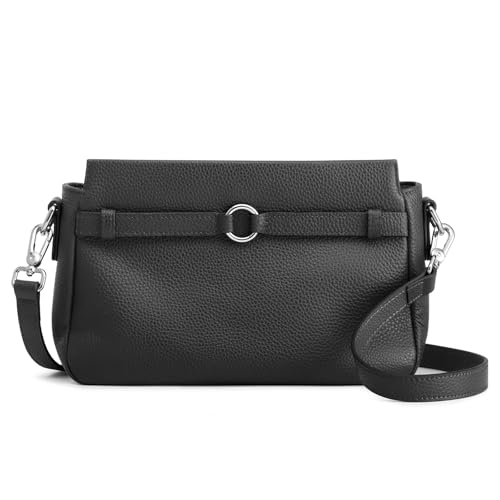 S-ZONE Leather Crossbody Bags for Women Cross Body Shoulder Purses Small Trendy