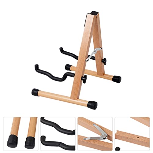 GANFANREN Support de guitare pliable Support de guitare Stand Standard de guitare antidérapante universelle en bois - Les Beatles, Paul McCartney, John Lennon, RIngo Starr, George Harrison GANFANREN Support de guitare pliable Support de guitare Stand Standard de guitare antidérapante universelle en bois – Image 5