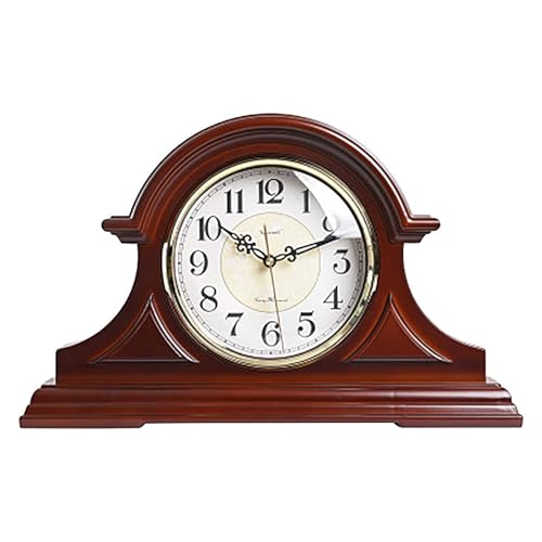 Reloj silencioso para chimenea: movimiento de chimenea sin patadas, perfecto para decoración de dormitorio y sala de estar, perfecto para chimenea