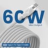 Portronics Snaplink C Square 60W Type C to Type C Magnetic Coiled Cable, Strong Nylon Braided, Aluminum Alloy Material, Fast Data Sync, Type C Fast Charging Compatible With Laptop,Smartphone,Tablets