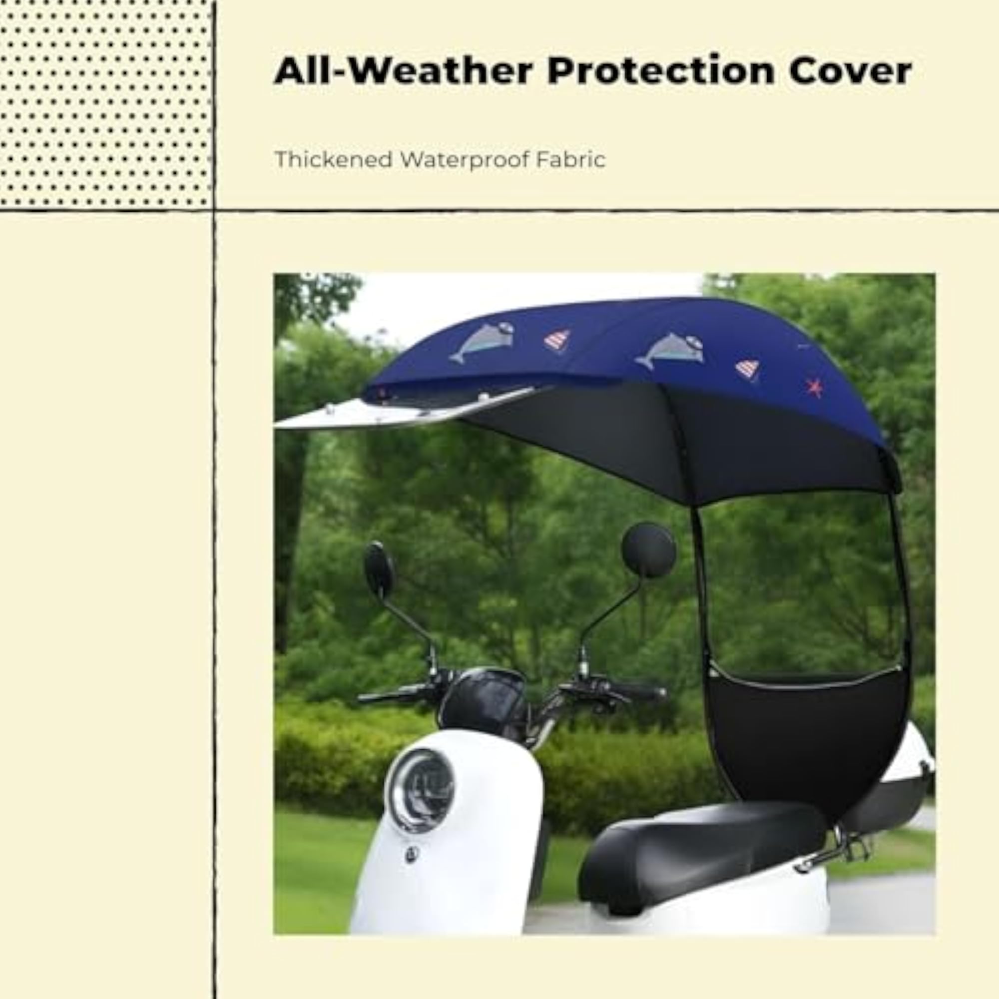 Electric Motorcycle Rain Cover, Waterproof Sun Protection