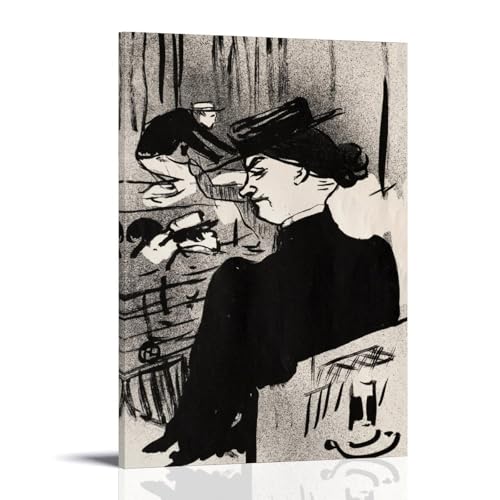 Impression Toulouse-Lautrec Le Café-concert tableau cadre vintage