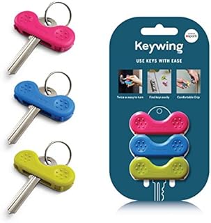 Keywing Key Turner Aid - 3 Pack. Makes Keys so Much Easier to find, Grip and Turn. Perfect for Arthritis, MS or Parkinsons Gift, Elderly with weak Hands, Key Finder and Holder.