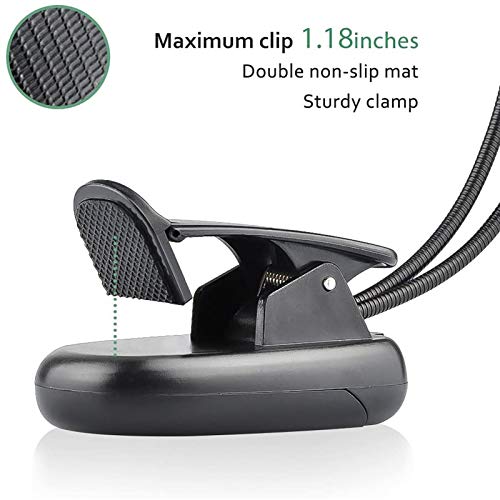 Glorious-Lite AAA-BLBL-03-BK-NEW Clip On Book Light/Reading Light/Clip Light With 10 Led Eye Care, 3 Color Changeable, Portable Reading Lamp, Battery & Usb Operated thumb #4