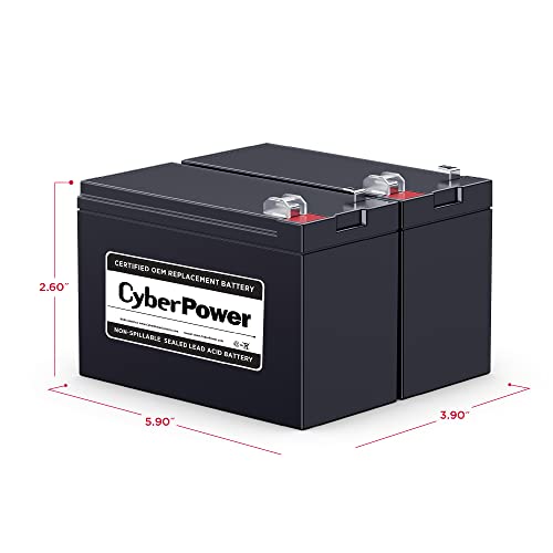 Cyberpower Rb1270X2C Ups Replacement Battery Cartridge, Maintenance-Free, User Installable, 12V/7Ah #TOP11