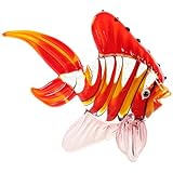 Alasum Tischdekoration Fisch aus Buntglas Miniatur Skulptur für Wohnraum Schreibtisch und TV Schrank