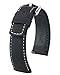 Produktbild HIRSCH Herren Uhrenarmband Sattelleder Modell Mariner Größe Uhr 22 mm/Schließe 20 mm, Farbe Schwarz