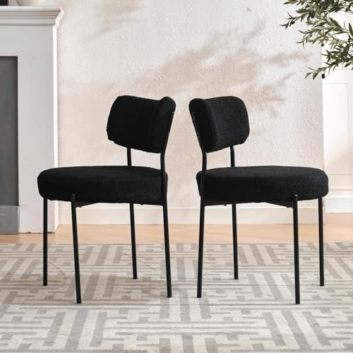 Hanamako Black Dining Chairs Set