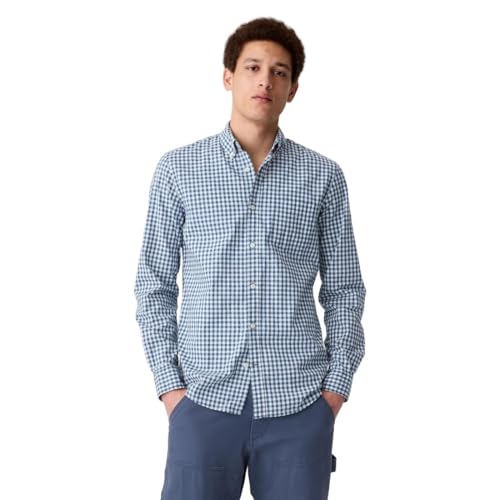 Image of Gap Men Solid Slim fit Long Sleeve Collared Neck Shirt