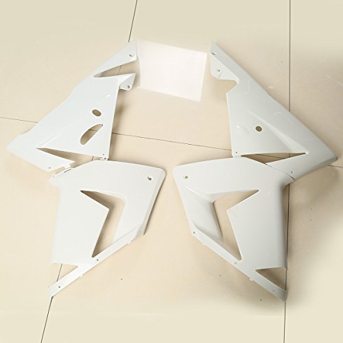 Xfmt Motorcycle White Unpainted Abs Plastic Fairing Cowl Bodywork Set Compatible With Kawasaki Ninja Zx10R 2004 2005 #TOP7