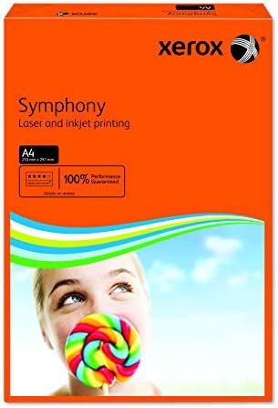 Xerox Symphony Coloured Paper Multifunctional Ream-Wrapped 80gsm A4 Orange Ref 3R93953 [500 Sheets]