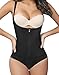 Camellias Women Seamless Firm Control Shapewear Zipper Closure Open Bust Bodysuit Body Shaper Slimmer Shaperwear Black, SZ70950-Black-L