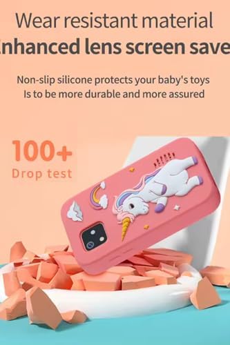 Telefon Modelli Çocuk Dijital Fotoğraf Makinası Çift Kameralı dokunmatik ekran 2.0 ekran Pembe - Görsel 4