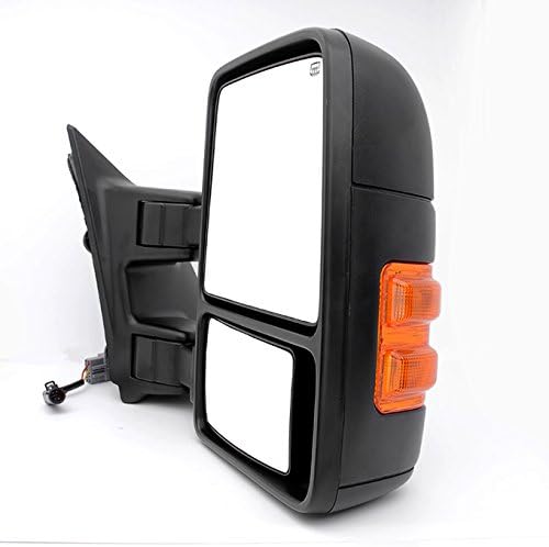 AKKON - For 99-07 SuperDuty Amber Extendable Towing Power Telescoping Wide Angle Side Mirrors Passenger Side