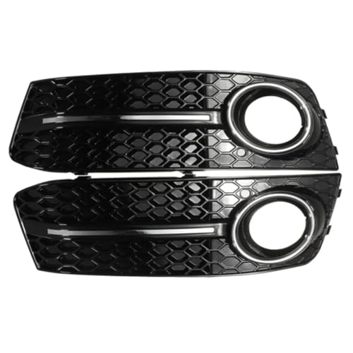 Grille de feux antibrouillard en nid d'abeille noir brillant pour pare-chocs avant A4 B8