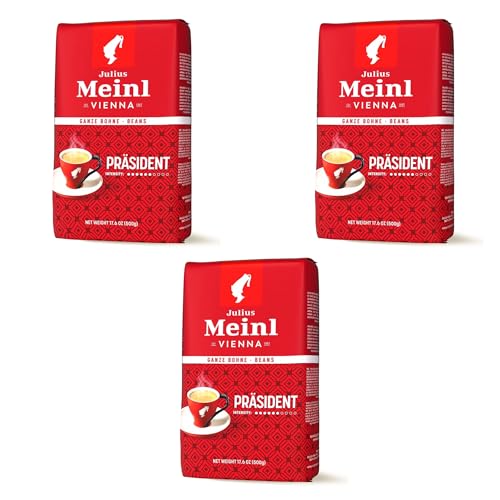 Julius Meinl Coffee - Präsident Whole Bean Coffee, 500g (17.6oz) - The Original Viennese Classic - Light-Medium Roast - Low Acidity with Chocolate Aroma (3)