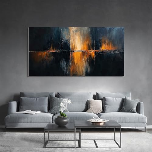Canvas Wall Art Decor Large Black Wall Art Prints Modern Gold Wall Art Decorations Abstract Canvas Art Wall Decor Wall Art Pictures for living Room Large Artwork for Walls Home Office Decor 29"X58" by AIXMGSJS - Used condition - Image 3