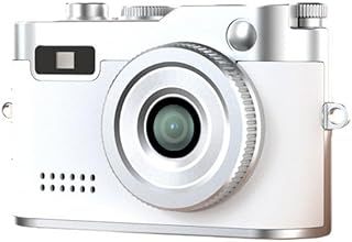 Cámara digital de tamaño de bolsillo, resolución 1080P con pantalla de visualización de 0.96 pulgadas, cuerpo de metal ligero, mini dispositivo de fotografía para viajes, uso diario (blanco)