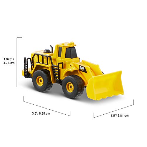 Cattoysofficial Cat® Construction Die Cast Metal 3 Pack Vehicles - Steam Roller/Excavator/Wheel Loader For Ages 3+, Black And Yellow #TOP6