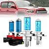 LECCIBUB Headlight Bulbs Compatible With Toyota Tacoma 2012-2015, H4/9003/HB2 High Low Beam + H11/H8/H9 Fog Lights Halogen Light Bulb Combo, Super Bright 6000K White, Plug and Play, Pack of 4