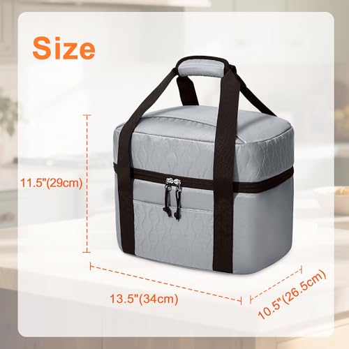 LUXJA Insulated Air Fryer Carrying Bag Compatible with Ninja, Gray by LUXJA - Used condition - Image 6