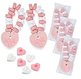 Gift Boutique Valentines Heart Bracelet Candy 30 Pack Individually Wrapped Love U Charm Hearts Shaped...