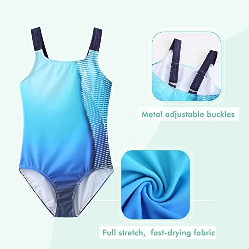 Image of Girls One Piece Swimsuits Halter Bathing Suits Summer Swimwear 3-16 Years