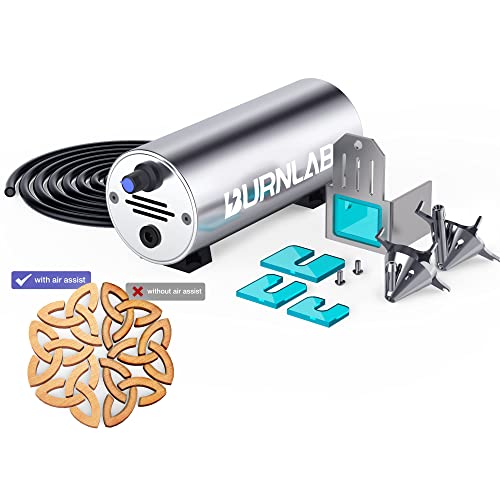 Burnlab Air Assist For Laser Cutter And Engraver,Air Assist Pump Kit With Adjustable 30L/Min Airflow,Laser Air Assist Laser Engraver For Wood And Metal,Air Pump Accessories Air Nozzle,Low Noise #TOP2