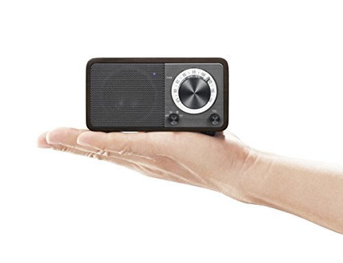 Image of Sangean WR-7DK Wood Cabinet Mini Bluetooth Speaker with FM Radio Tuner and Aux-in Dark Cherry