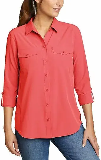 Eddie Bauer Ladies' Departure Top (Red, XXL)