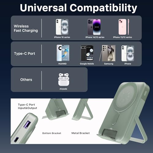 NOBIS Magnetic Power Bank 22.5W 10000mAh Portable Charger with Stand - image 6