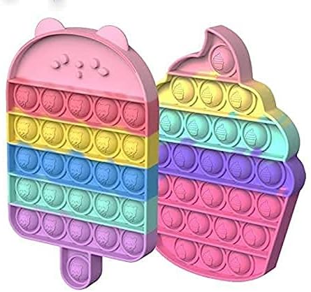 RAMUS Pop It Fidget Toys,Push Pop Bubble Fidget Sensory Toy,Autism Special Needs Silicone Stress Relief Toy,Great Fidget Toy Sensory Toys Novelty Gifts Kids Adults (Candy & ice Cream)