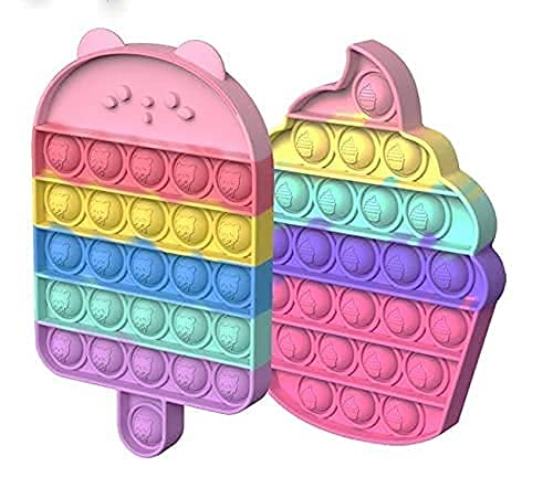 RAMUS Pop It Fidget Toys,Push Pop Bubble Fidget Sensory Toy,Autism Special Needs Silicone Stress Relief Toy,Great Fidget Toy Sensory Toys Novelty Gifts Kids Adults (Candy & ice Cream)