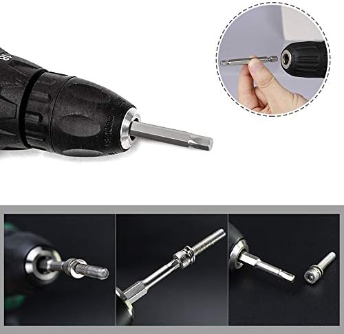 Mesee 10 Pieces 50mm Inner Hex Head Magnetic Screwdriver Bits, 1/4 Inch Hex Shank S2 Steel Hexagon Screw Driver Bit Set - SAE Imperial 5/64-5/16 Inch
